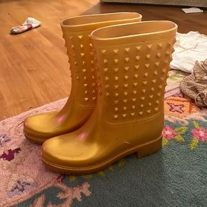 ASOS golden rain boots studded wellie